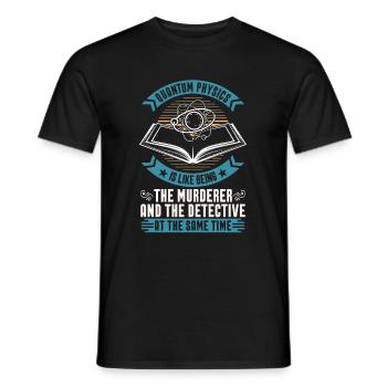 Physics Phyker Lustig Quantum Physics - Men's T-Shirt - black - Front - AI Model Male 178 light (178cm)