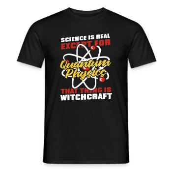 Physics Phyker Lustig Quantum Physics - Men's T-Shirt - black - Front - AI Model Male 178 light (178cm)
