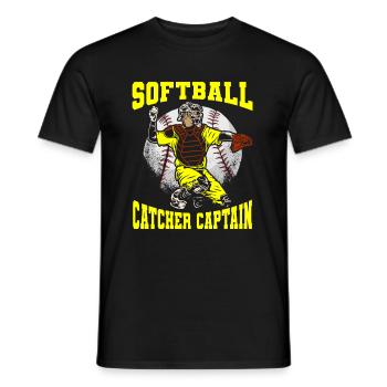 Softball - Männer T-Shirt - Schwarz - Vorne - AI Model Male 178 light (178cm)