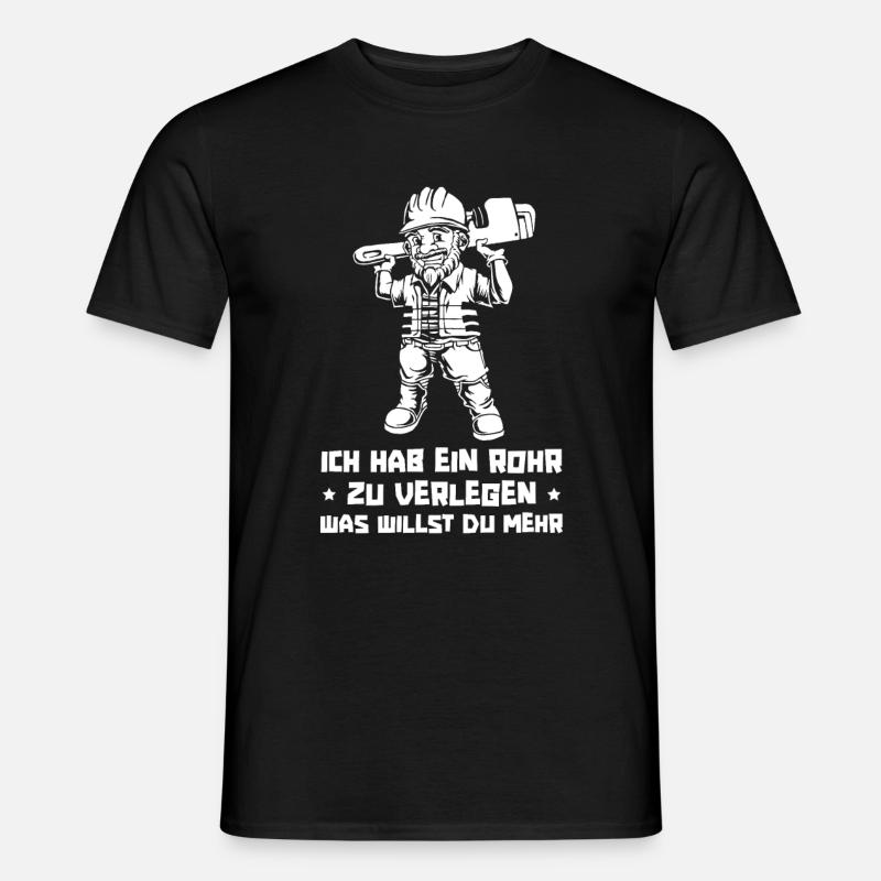 Rohrleitungsbauer - Männer T-Shirt - Schwarz