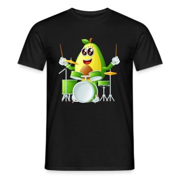 Batterie Batteur Batteur Avocat - T-shirt homme - noir - Devant - AI Model Male 178 light (178cm)