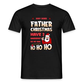 Jardinier amateur jardin drôle noël dans le jardin - T-shirt homme - noir - Devant - AI Model Male 178 light (178cm)