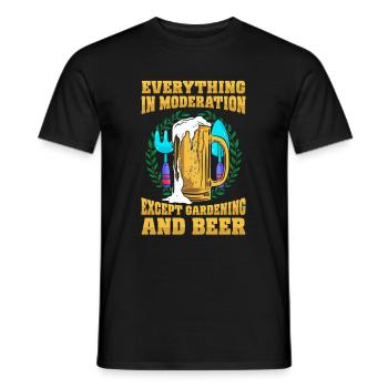 Hobby Gardener Garden Funny Garden Bière - T-shirt homme - noir - Devant - AI Model Male 178 light (178cm)