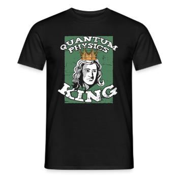 Physics Phyker King Quantum Physics - Men's T-Shirt - black - Front - AI Model Male 178 light (178cm)