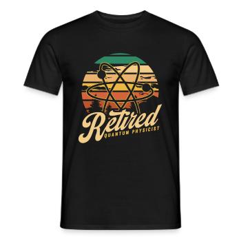 Physics Retired Physicist Quantum Physics - Men's T-Shirt - black - Front - AI Model Male 178 light (178cm)