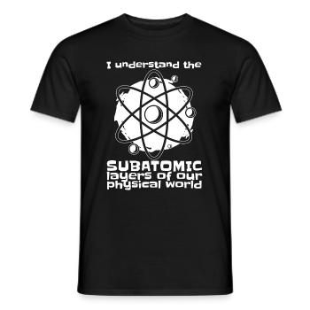 Physics Phyker Funny Quantum Physics - Men's T-Shirt - black - Front - AI Model Male 178 light (178cm)