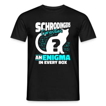 Physics Phyker Schrödinger Quantum Physics - Men's T-Shirt - black - Front - AI Model Male 178 light (178cm)