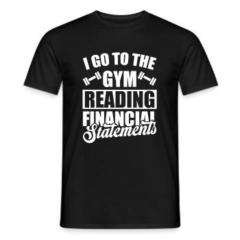 Comptable Conseiller fiscal Gymnase - T-shirt homme - noir - Devant - AI Model Male 178 light (178cm)