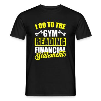 Comptable Conseiller fiscal Gymnase - T-shirt homme - noir - Devant - AI Model Male 178 light (178cm)