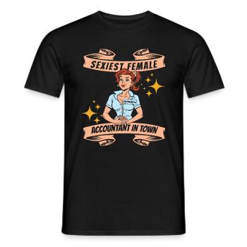 Comptable Conseiller fiscal Lustig - T-shirt homme - noir - Devant - AI Model Male 178 light (178cm)
