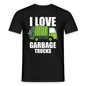 Truck Driver Trucker Truck Driver Love - Men's T-Shirt - black - Front - AI Model Male 178 light (178cm)