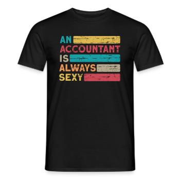 Contador Asesor Fiscal Sexy Contador - Camiseta hombre - negro - delante - AI Model Male 178 light (178cm)
