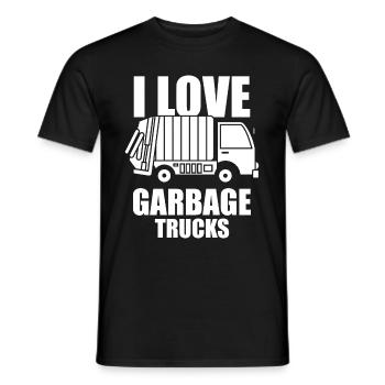Truck Driver Trucker Truck Driver Love - Men's T-Shirt - black - Front - AI Model Male 178 light (178cm)