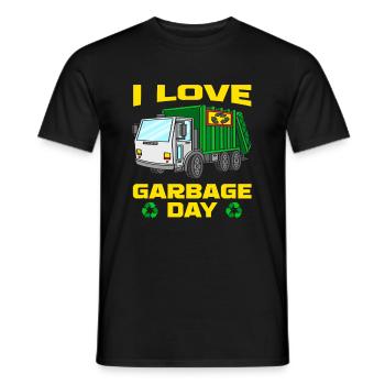 Camionneur Camionneur Camionneur Camionneur Camion à ordures - T-shirt homme - noir - Devant - AI Model Male 178 light (178cm)