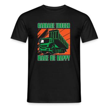 Camionneur Camionneur Camionneur Camionneur Camion à ordures - T-shirt homme - noir - Devant - AI Model Male 178 light (178cm)