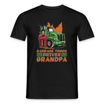 Chauffeur de camion Camionneur Chauffeur de camion Grand-père Camion à ordures - T-shirt homme - noir - Devant - AI Model Male 178 light (178cm)