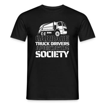 Camionneur Camionneur Camionneur Camionneur Camion à ordures - T-shirt homme - noir - Devant - AI Model Male 178 light (178cm)