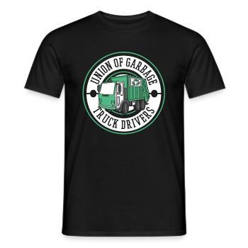 Camionneur Camionneur Camionneur Camionneur Camion à ordures - T-shirt homme - noir - Devant - AI Model Male 178 light (178cm)