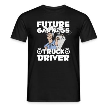 Truck Driver Trucker Truck Driver Future - Men's T-Shirt - black - Front - AI Model Male 178 light (178cm)