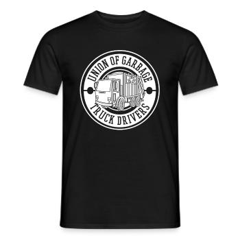 Camionneur Camionneur Camionneur Camionneur Camion à ordures - T-shirt homme - noir - Devant - AI Model Male 178 light (178cm)