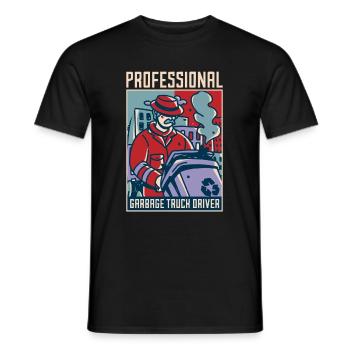 Truck Driver Trucker Truck Driver Professional - Men's T-Shirt - black - Front - AI Model Male 178 light (178cm)