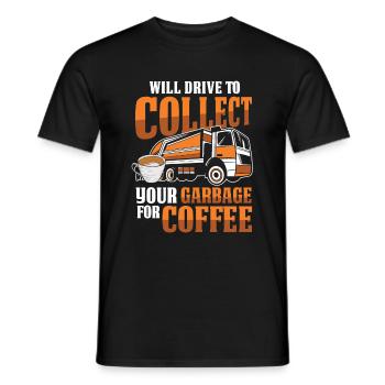 Camionneur Camionneur Camionneur Camion Chauffeur Café - T-shirt homme - noir - Devant - AI Model Male 178 light (178cm)