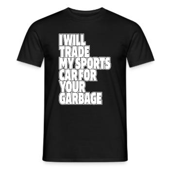 Camionneur Camionneur Camionneur Camionneur Camion à ordures - T-shirt homme - noir - Devant - AI Model Male 178 light (178cm)