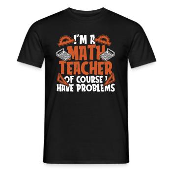 Math Teacher Math Teacher Wheelchair - Men's T-Shirt - black - Front - AI Model Male 178 light (178cm)