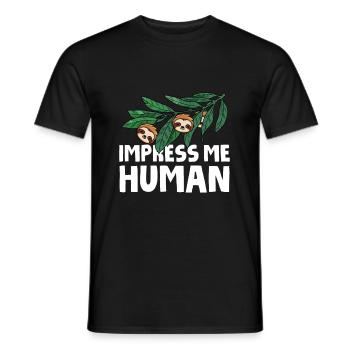 Faultier Cool - Männer T-Shirt - Schwarz - Vorne - AI Model Male 178 light (178cm)