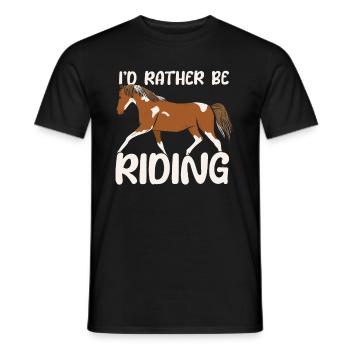 Horse Equestrian Cool Endurance Riding - Men's T-Shirt - black - Front - AI Model Male 178 light (178cm)