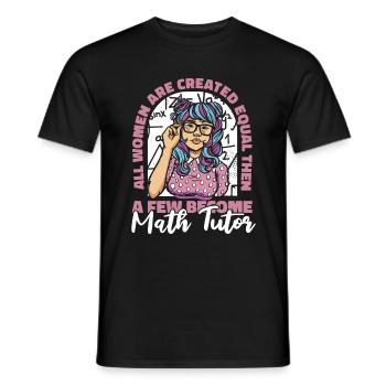 Math Teacher Math Teacher Wheelchair - Men's T-Shirt - black - Front - AI Model Male 178 light (178cm)