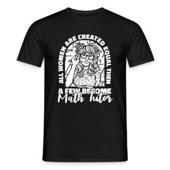 Professeur de mathématiques Professeur de mathématiques Femme - T-shirt homme - noir - Devant - AI Model Male 178 light (178cm)