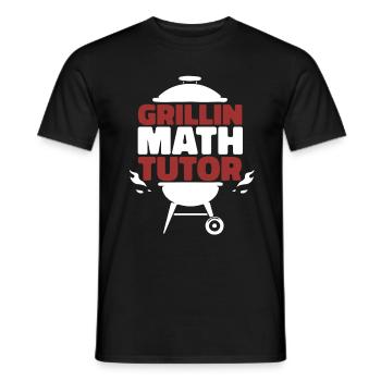 Professeur de mathématiques Professeur de mathématiques Grill - T-shirt homme - noir - Devant - AI Model Male 178 light (178cm)
