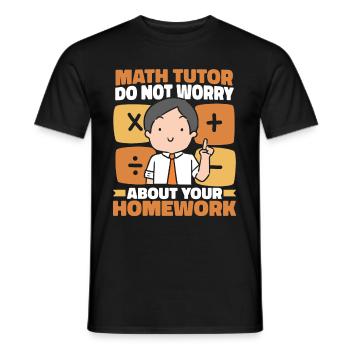Professeur de mathématiques Professeur de mathématiques Drôle - T-shirt homme - noir - Devant - AI Model Male 178 light (178cm)