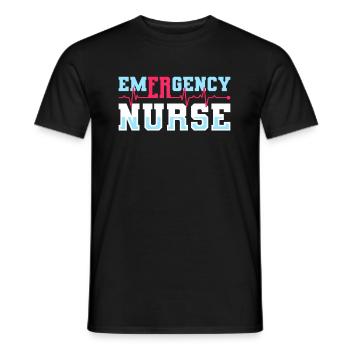 Nurse Emergency Nurse - Men's T-Shirt - black - Front - AI Model Male 178 light (178cm)