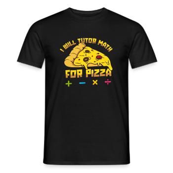 Math Teacher Math Teacher Pizza - Men's T-Shirt - black - Front - AI Model Male 178 light (178cm)