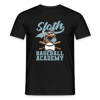 Sloth Cool Sloth Baseball - Men's T-Shirt - black - Front - AI Model Male 178 light (178cm)