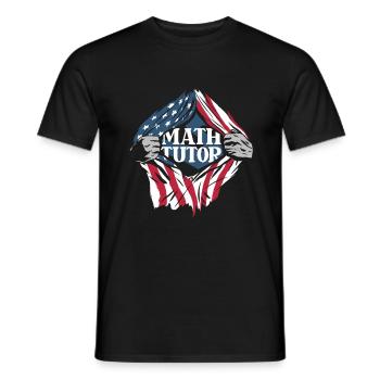 Mathelehrer Mathe Lehrer US Flagge Math Tutor - Männer T-Shirt - Schwarz - Vorne - AI Model Male 178 light (178cm)