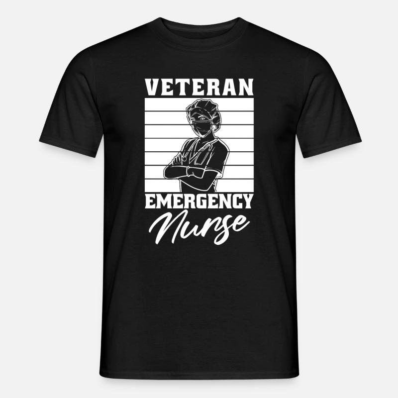 Krankenschwester Notfallkrankenschwester - Männer T-Shirt - Schwarz