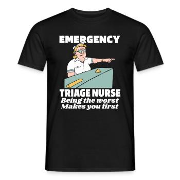 Krankenschwester Lustig Notfallkrankenschwester - Männer T-Shirt - Schwarz - Vorne - AI Model Male 178 light (178cm)