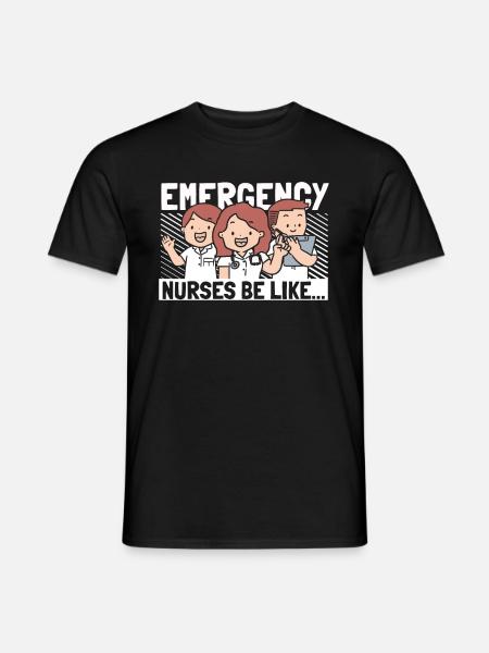 Krankenschwester Lustig Notfall Krankenschwester - Männer T-Shirt - Schwarz