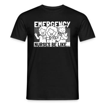 Krankenschwester Lustig Notfall Krankenschwester - Männer T-Shirt - Schwarz - Vorne - AI Model Male 178 light (178cm)