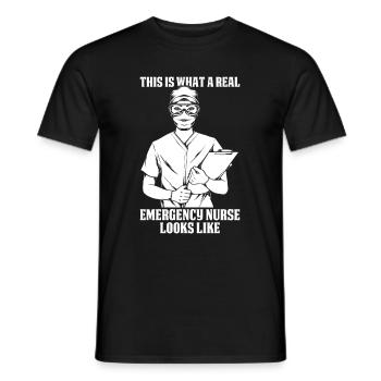 Krankenschwester Lustig Notfall Krankenschwester - Männer T-Shirt - Schwarz - Vorne - AI Model Male 178 light (178cm)