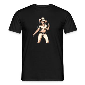 Line Dancing - Men's T-Shirt - black - Front - AI Model Male 178 light (178cm)