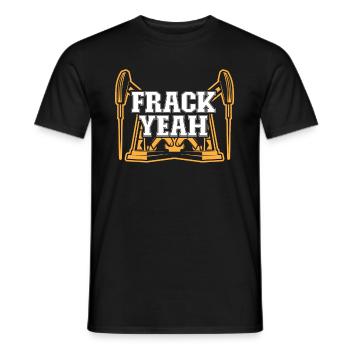 Plate-forme pétrolière de champ pétrolifère Funny Fracking - T-shirt homme - noir - Devant - AI Model Male 178 light (178cm)
