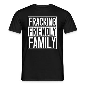 Oilfield Oil Rig Fracking - Men's T-Shirt - black - Front - AI Model Male 178 light (178cm)