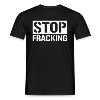 Oilfield Oil Rig Fracking - Men's T-Shirt - black - Front - AI Model Male 178 light (178cm)