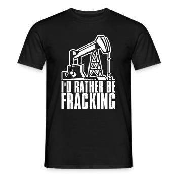 Fracturation hydraulique de plate-forme pétrolière de champ pétrolifère - T-shirt homme - noir - Devant - AI Model Male 178 light (178cm)