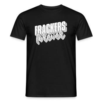 Oilfield Oil Rig Humor Fracking - Men's T-Shirt - black - Front - AI Model Male 178 light (178cm)