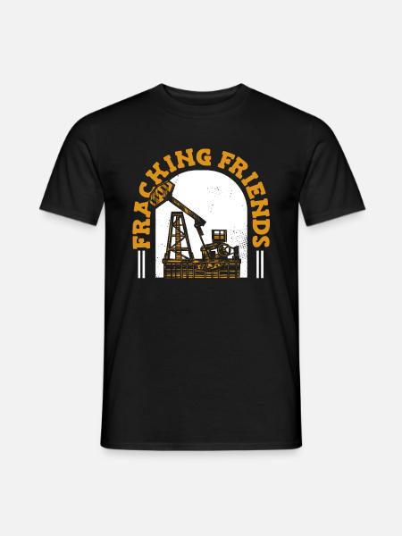 Ölfeld Bohrinsel Fracking - Männer T-Shirt - Schwarz